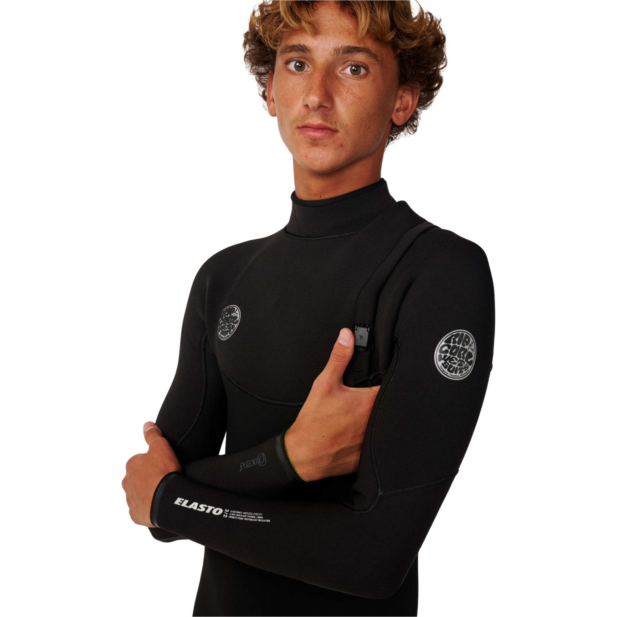 2027 Rip Curl Mens Elasto 5/4mm Zip Free Wetsuit 18VMFS - Black